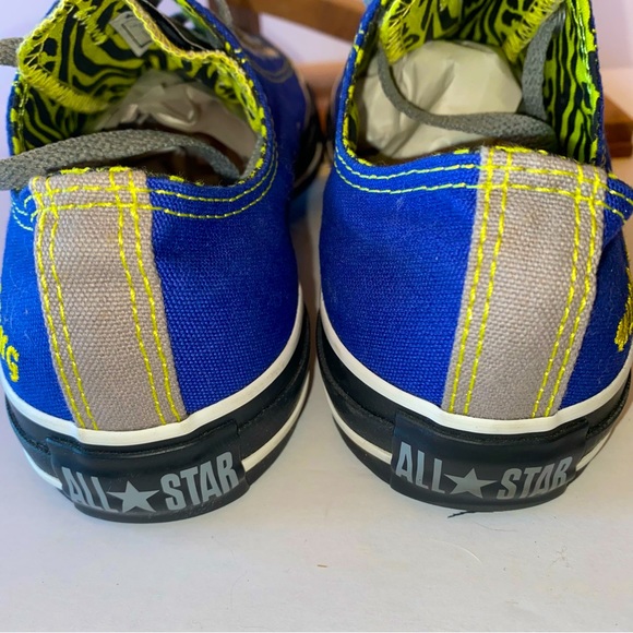 Converse All Star Ox Sneaker 9 Blue with Black Soles and Yellow Trim Wild Thing - Picture 6 of 13